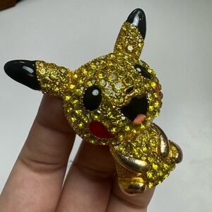 Betsey Johnson Rhinestone Pikachu Pokemon Brooch | NWT
